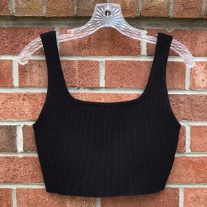 House of Harlow 1960 Ribbed Knit Tank Top Black sz M